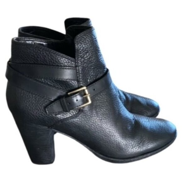 Lovely COLE HAAN Black Leather Heeled Side Zip Ankle Boots 'Grand Hayes' Sz 8 B - Picture 6 of 6